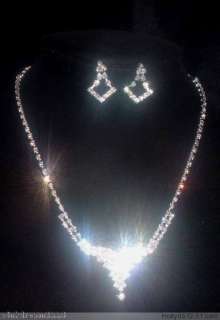 10 Set Bridal Prom Crystal Rhinestone Necklaces Earring  