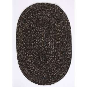  Braided Casual Wool Area Rug Carpet Black Mix 10 x 13 