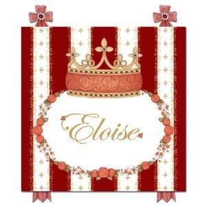  Posh Princess Crown Name Plaque Ruby Red