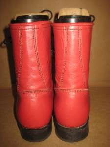 RODEO DRIVE Vtg Rare Red Leather Roper Lace Up Kiltie Southwest Boots 