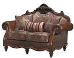 Warm Brown Rococo 3 pc Sofa Set  