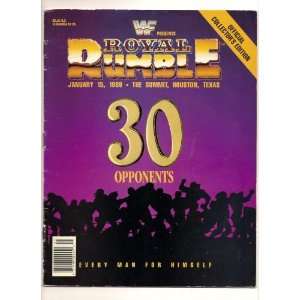  Official 1989 Royal Rumble Event Program Sports 