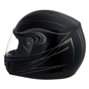  GMAX GM48 Graphic Derk Full Face Helmet X Small  Black 