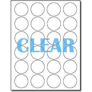  Clear Inkjet Labels, 1 2/3 Round   100 Sheets / 2400 