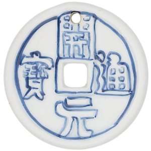  Blue Moon Orient Express Stone Pendant, 1/Pkg, Round/Coin 