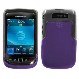   RIM BlackBerry Torch 9800 AT&T   Transparent Clear/Purple Cell Phones