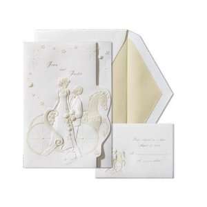  Bride and Groom and a Touch of Whimsy Wedding Invitation 