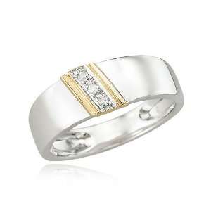 14K TWO TONE GOLD Womens Diamond Wedding Ring Diamond quality A (I1 