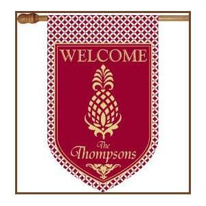  Welcome Pineapple And Burgundy Flag Patio, Lawn & Garden