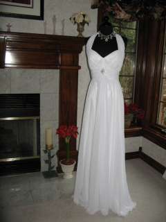 Mac Duggal 75789 White Destination Wedding Gala Gown Dress 18  