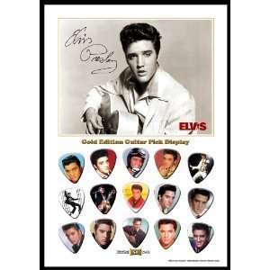  Elvis Presley New Gold Edition Guitar Pick Display 