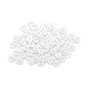  Favorite Findings Basic Mini Buttons 75/Pkg White