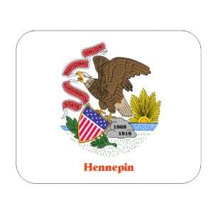    US State Flag   Hennepin, Illinois (IL) Mouse Pad 