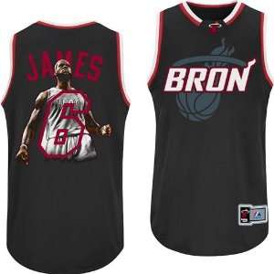  Miami Heat Lebron James #6 Bron Notorious Jersey (Black 