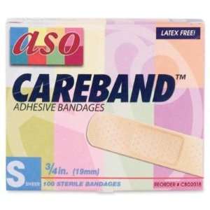  Aso Bandage Patches, 3/4x3 Strips, Adhesive, Sheer, 100 