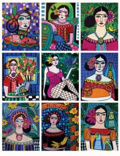 ACEO PRINT SET Frida Kahlo Mexican Folk Art Paintings  