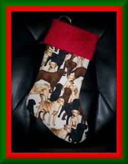 Handmade Christmas Stocking ~ Labrador Retrievers BCMM  