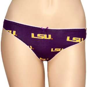  LSU Tigers Ladies Purple Tandem Thong: Sports & Outdoors