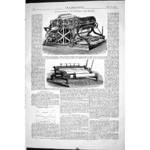  1870 BULLOCK PRINTING MACHINERY STEAM SHIP ABDEN ENGINE 