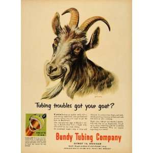  1951 Ad Tubing Goat Bundyweld Coil Drawing Leakage Horn 