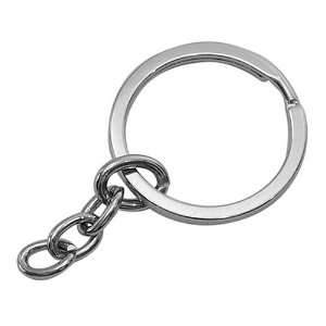  DIY Jewelry Making 12x Alloy Key Chain Findings, Platinum 