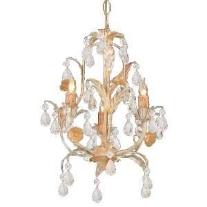   Mini Chandelier with Clear Hand Cut Crystals 4903 CM: Home Improvement