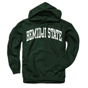  Bemidji State Beavers Green Arch Hooded Sweatshirt: Sports 