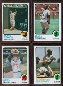 1973 Topps Baseball HOF/STAR lot (4) Rose,Ryan,Clemente,Bench ~ NICE 