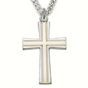   Tone Design Cross Necklaces Silver Crosses Gift Boxed w/Chain 24