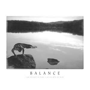  Balance  Motivational Yoga Poster  22x28  Laminated 