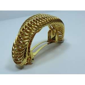  Charles J. Wahba   Pony Twisted Coil Barrette Gold plated 
