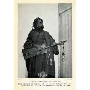  1929 Print Tangier Morocco African Minstrel Cultural 