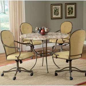  Hillsdale Hinsdale Round Stone Top Dining Table