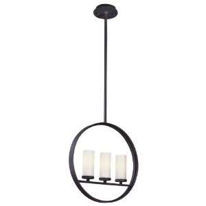 Eclipse Collection 3 Light 18 Federal Bronze Pendant Chandelier with 