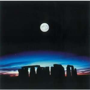  (7x7) Full Moon Stonehenge Greeting Cards 12 Per Package 