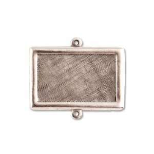  Nunn Design Antiqued Silver Plated Collage Bezel Rectangle 