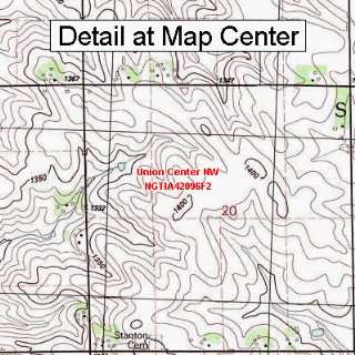  USGS Topographic Quadrangle Map   Union Center NW, Iowa 