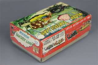 Vintage WAGON FANTASY LAND Tin Toy Wind Up TPS Japan  