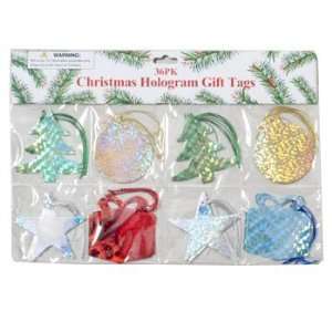  Gift Tags 36 Count Diecut Holograph Case Pack 48   791554 