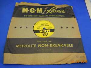 MGM 78 RPM RECORD  JONI JAMES & RAY CHARLES SINGERS  