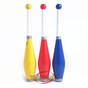  Spirit Juggling Clubs   Set of 3   Solid Colors 