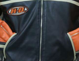 Authentic Harley Davidson Racing VR1000 Jacket Numerous Patches Orange 