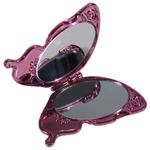  Butterfly Compact Mirror   Pink