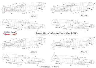 Lifelike Decals 1/32 Me 109 LT MARSEILLE & KUBELWAGEN  