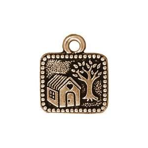  Pewter Casa De Milagros Pendant Charm 17mm (1) Arts, Crafts & Sewing