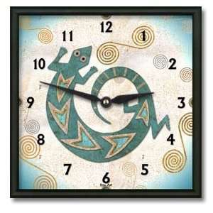 Turquoise Lizard Square Metal Wall Clock: Everything Else