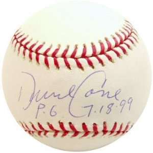  David Cone Autographed Baseball  Details PG 7 18 99 