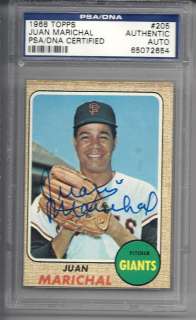 Juan Marichal Signed PSA/DNA Autographed 1968 Topps Card#205 Certified 
