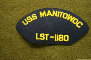   US Navy Ship Cap Patch Tab USS Manitowoc LST 1180 USN Insignia Badge