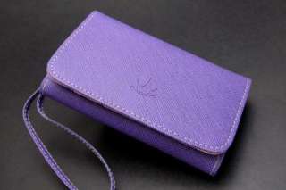 Faux Leather iPhone Purse Wallet Case for iPhone4 4S + LCD 